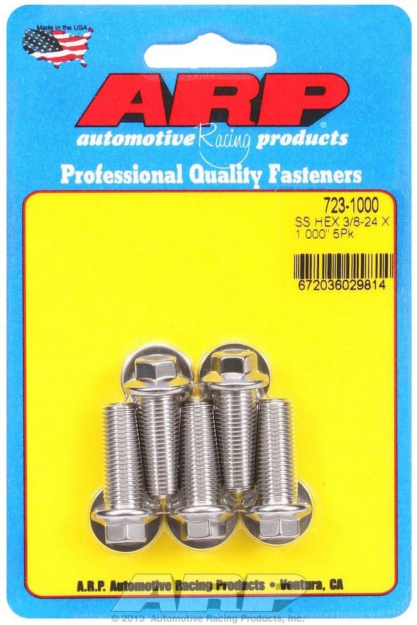 Arp S/S Bolt Kit - 6pt. (5) 3/8-24 x 1.000 MPN ARP723-1000 For Universal use