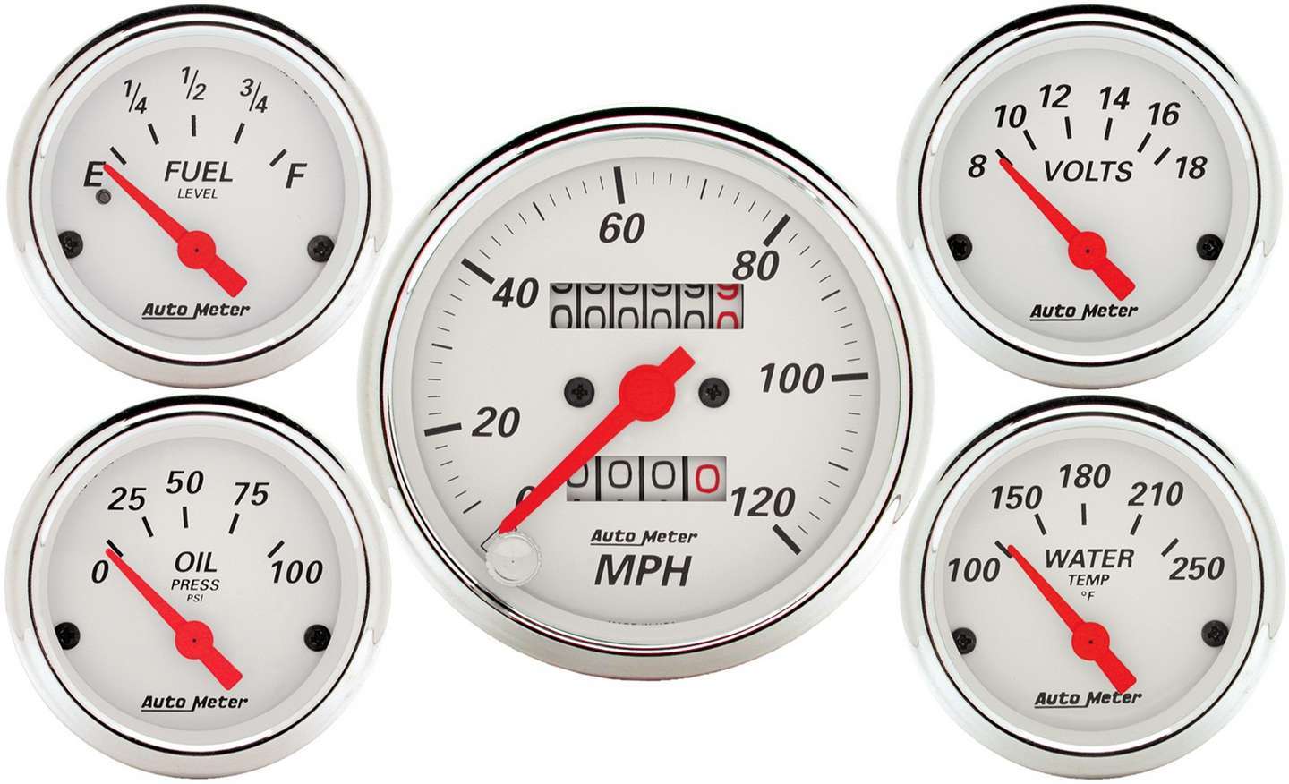 Autometer Arctic White Gauge Kit MPN ATM1300