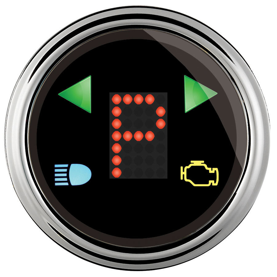Autometer 2-1/16 Gauge PRNDL+ Black Face Chrome Bezel MPN ATM1460