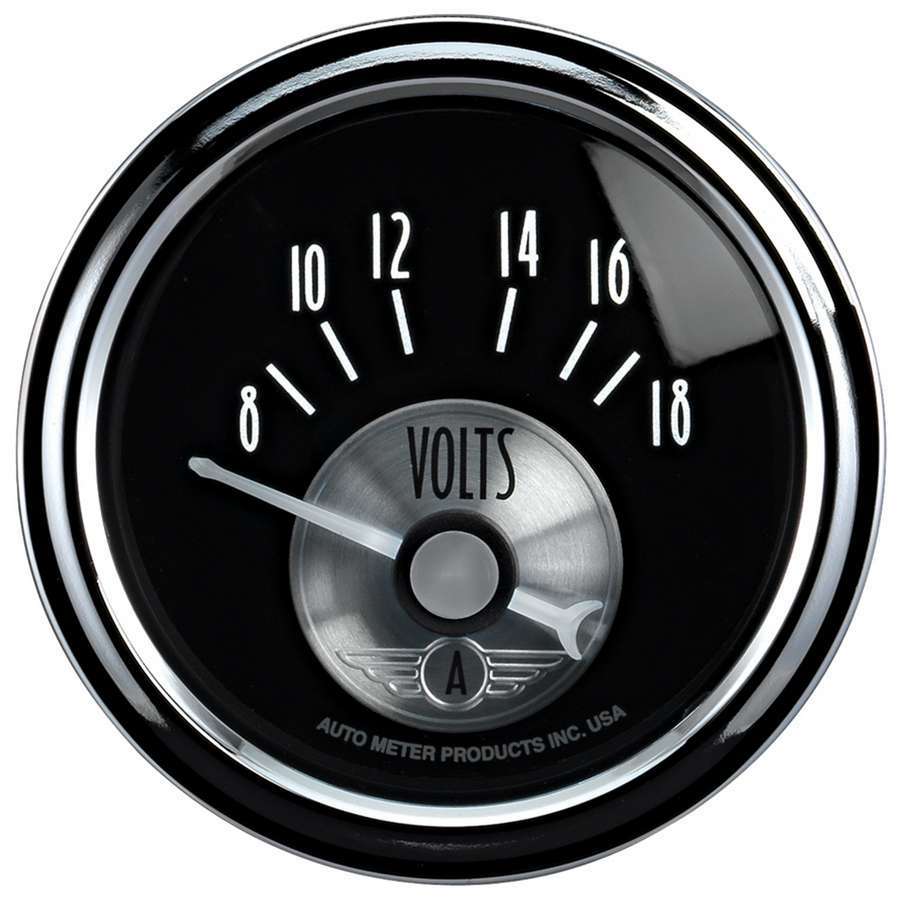 Autometer 2-1/16 Voltmeter 8-18V Prestige Black Series MPN ATM2093