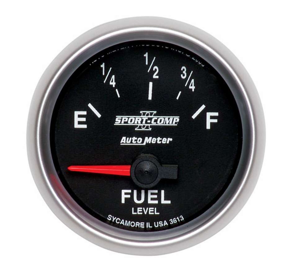 Autometer 2-1/16in S/C II Fuel Level Gauge 0-90ohms ATM3613