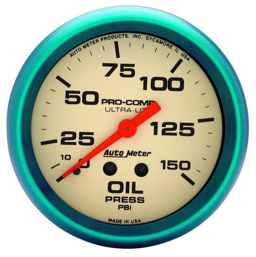 Autometer 2-5/8 Ultra-Nite Oil Press. Gauge 0-150psi MPN ATM4523