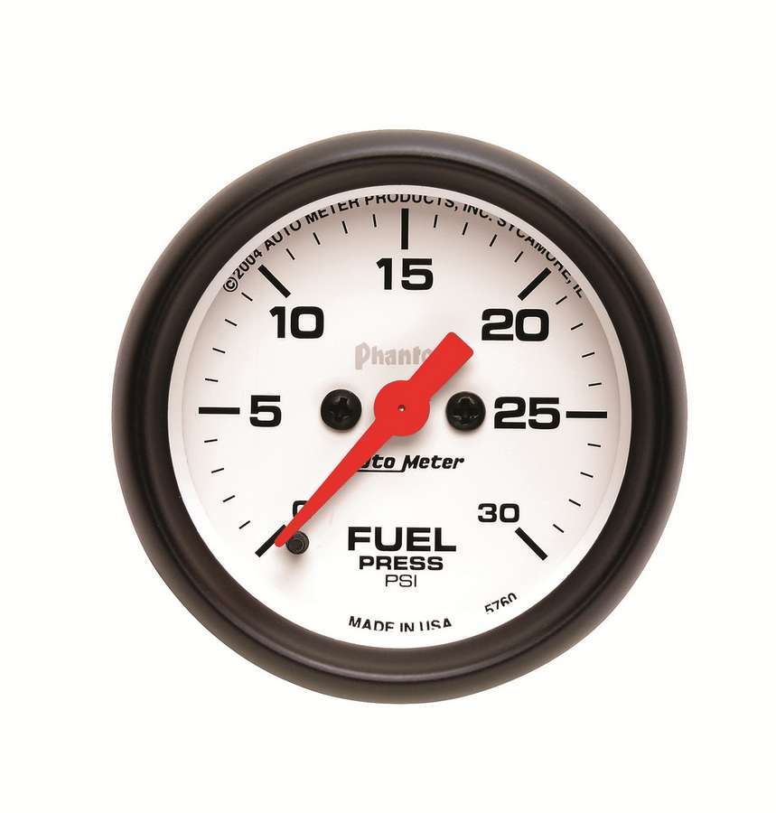 Autometer 2-1/16in Phantom Fuel Press. Gauge 30psi ATM5760