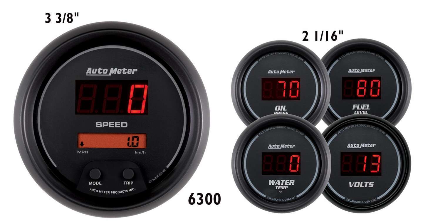 Autometer Digital 5-Gauge Kit - Sport Comp MPN ATM6300