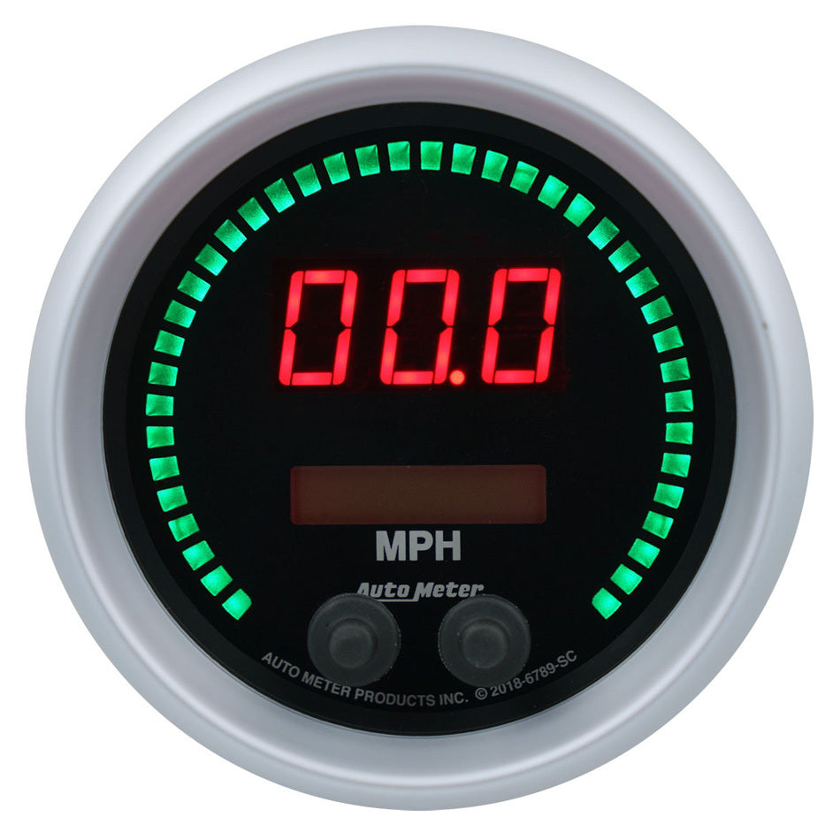 Autometer 3-3/8 Speedometer 260mph Elite Digital SC Series MPN ATM6789-SC