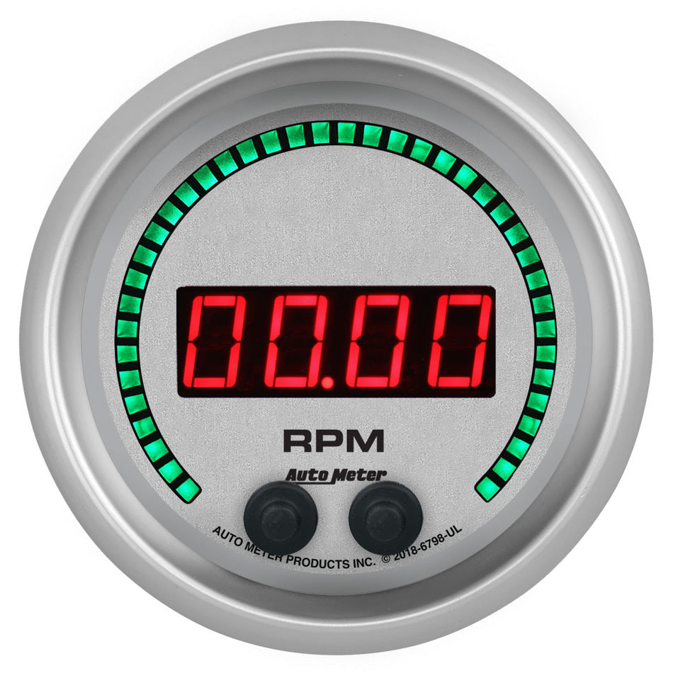 Autometer 3-3/8 16K RPM Tachometer Elite Digital UL Series MPN ATM6798-UL