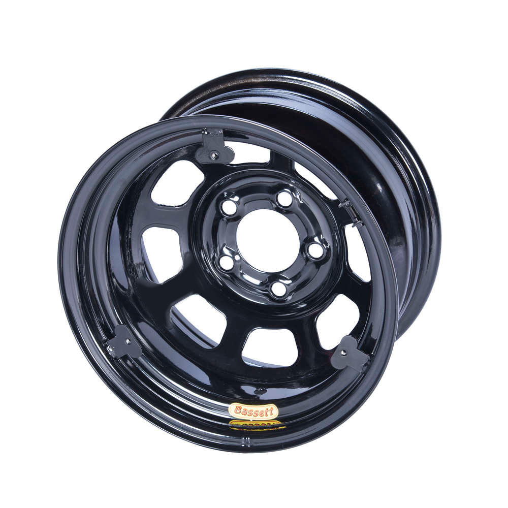 Bassett 15X8 IMCA Black Inertia 5x5 w/Tab BAS58A52IRING