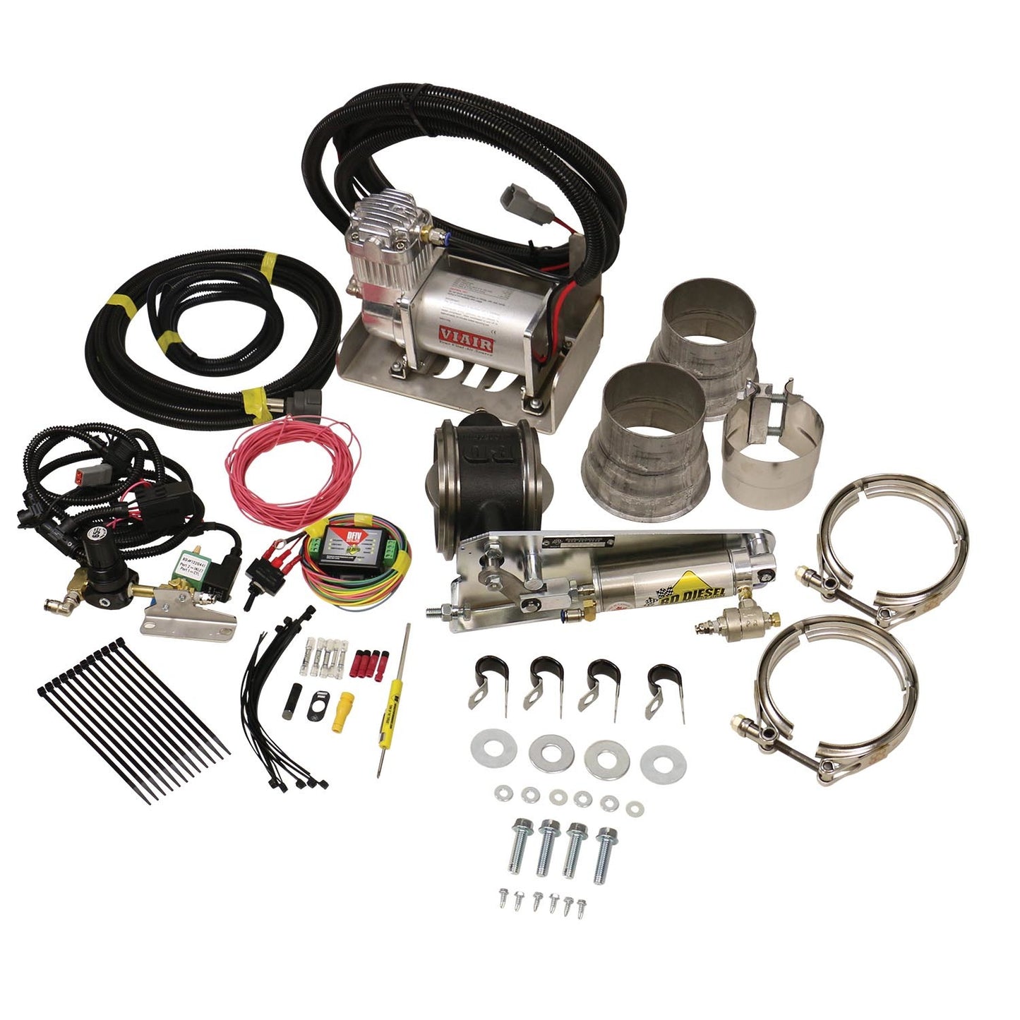 BD Diesel Exhaust Brake Universal 3.5in w/ Air Compressor BDD1028135