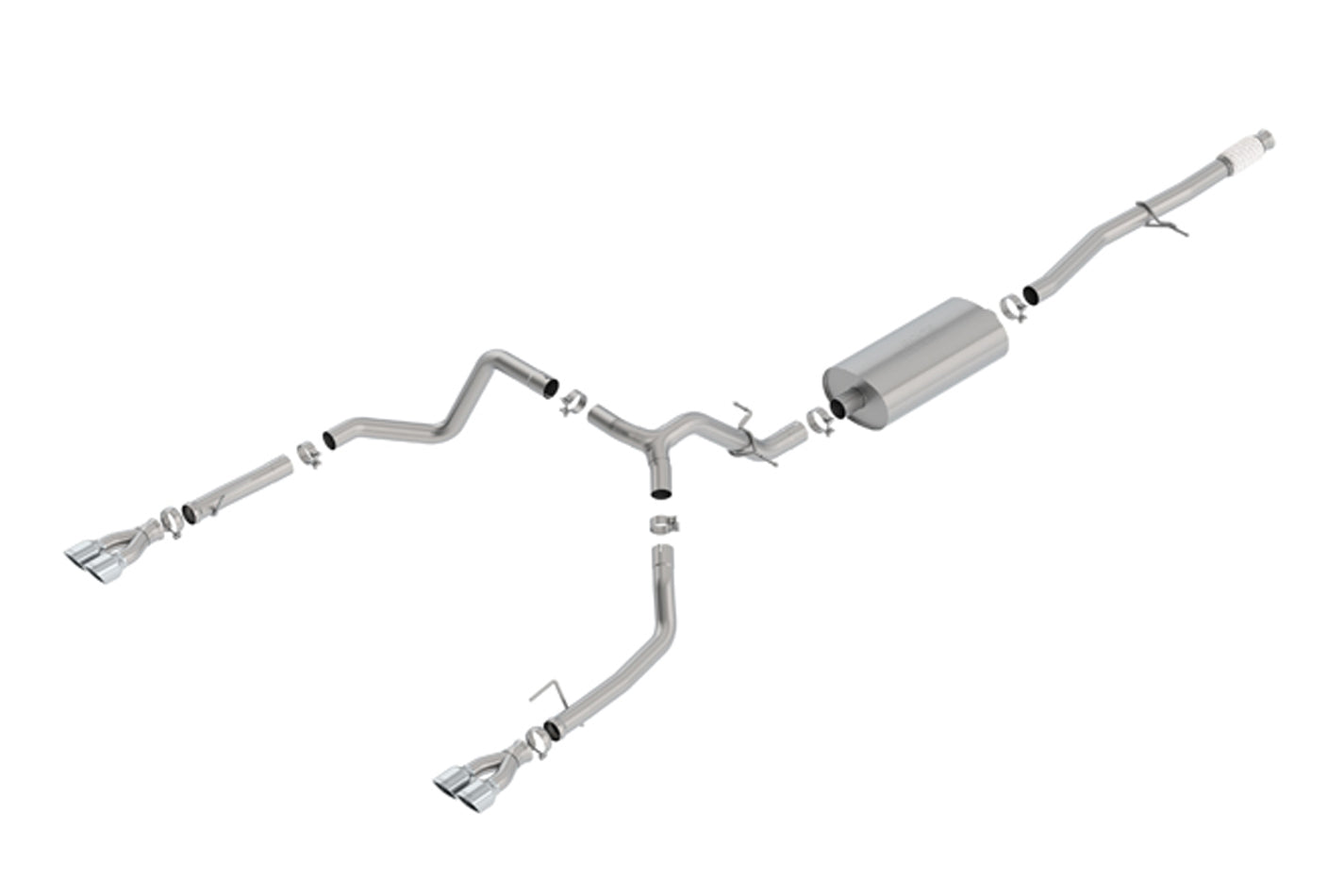 Borla 19- GM P/U 1500 5.3L Cat Back Exhaust Kit MPN BOR140780 For GM Fullsize Truck LS-Series 2019-21