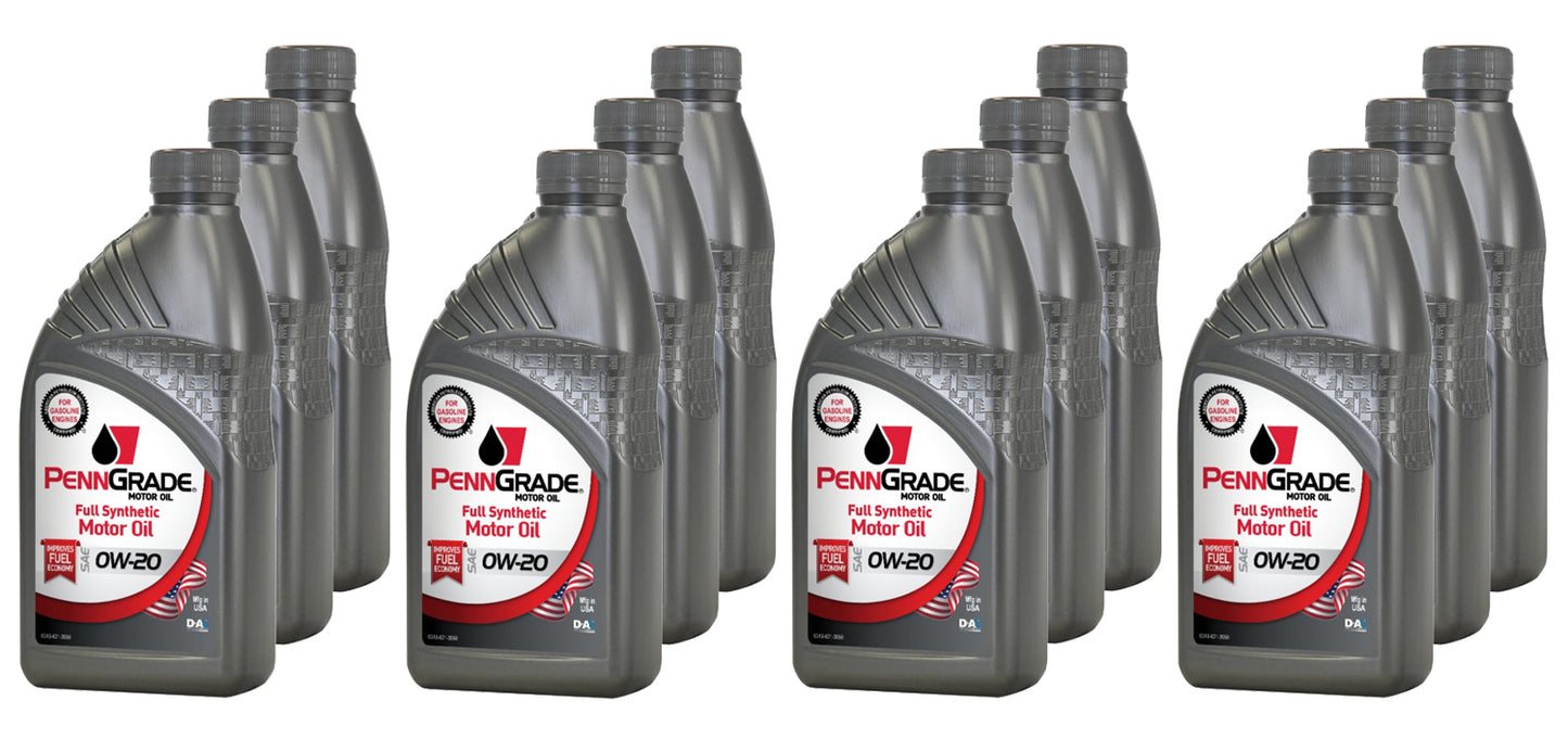PENNGRADE MOTOR OIL PennGrade Full Synthetic 0w20 Case 12 x 1 Quart BPO62816-12
