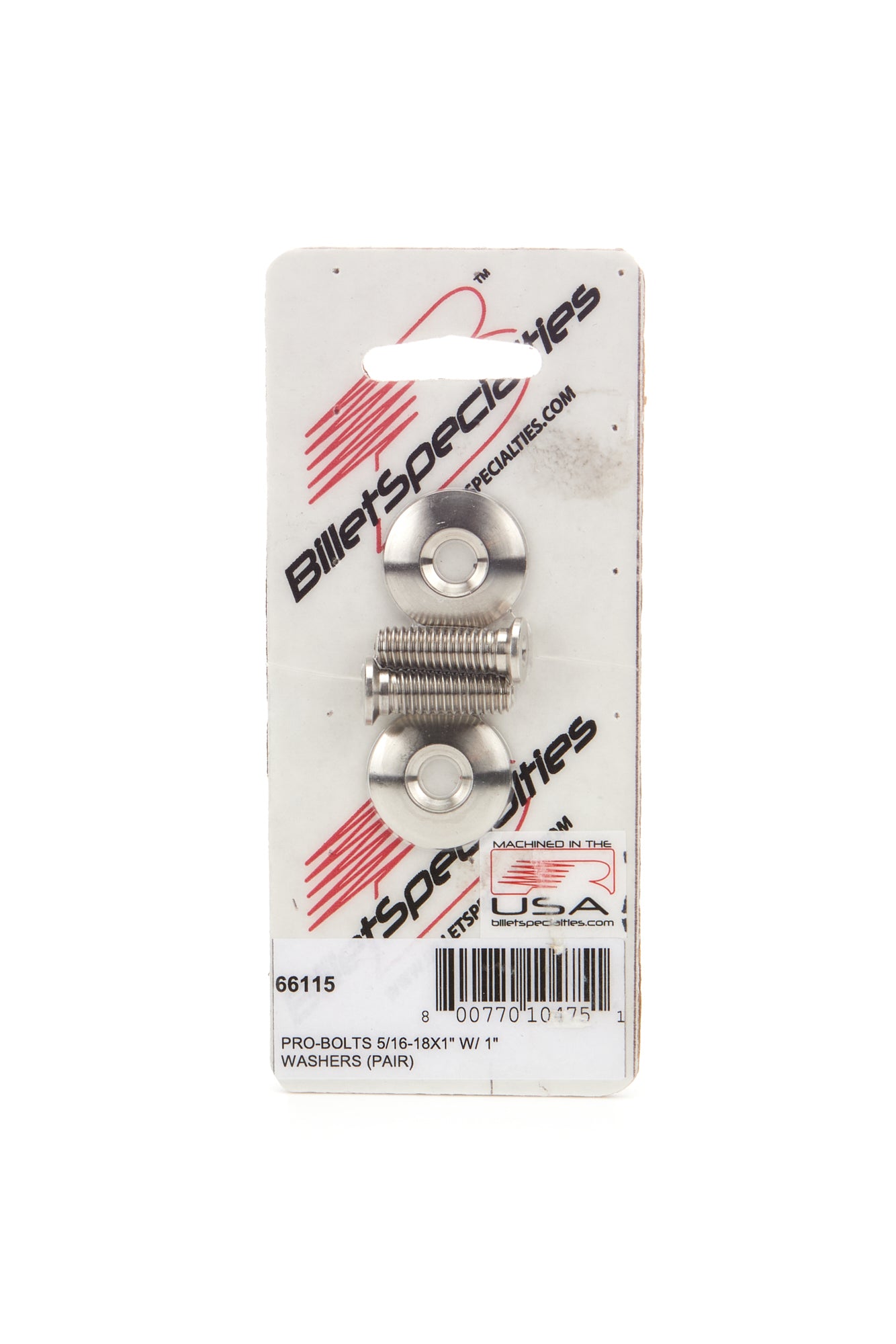Billet Specialties 5/16-18 x 1in SS Bolts Pair MPN BSP66115