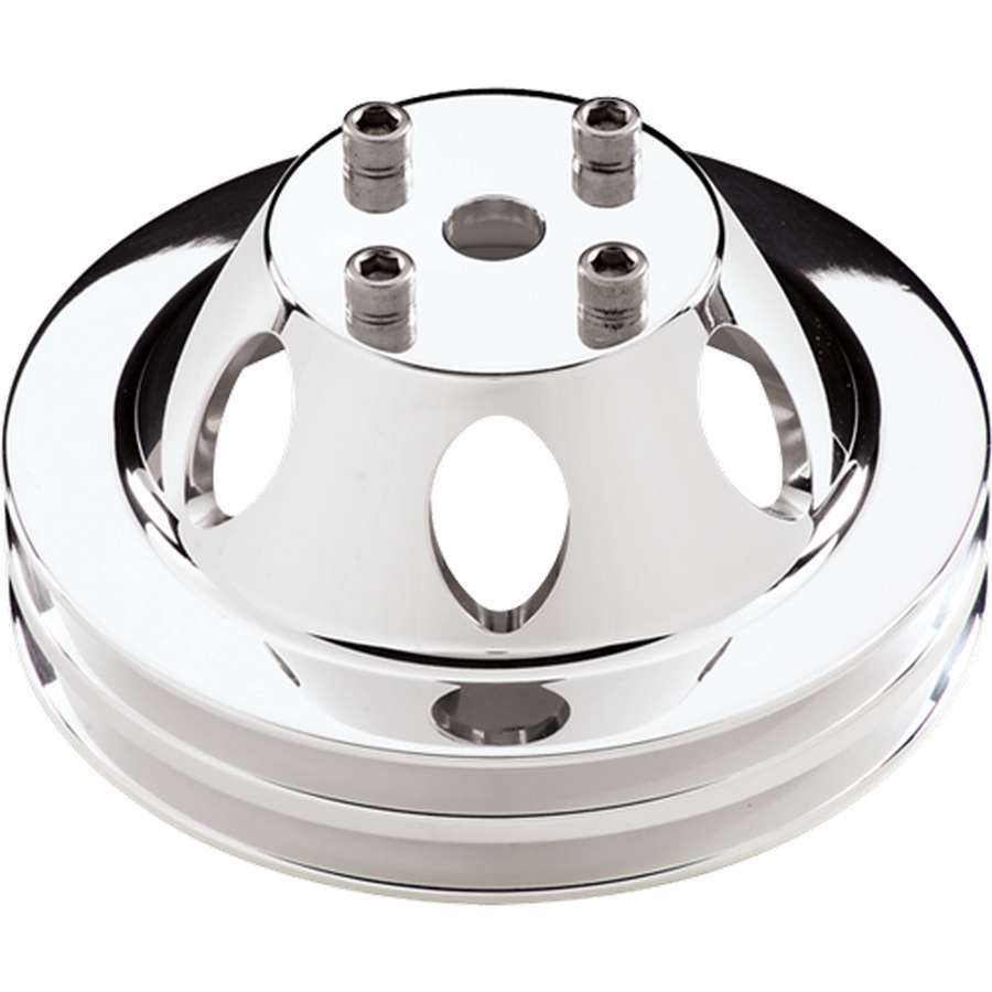 Billet Specialties SBC/BBC 2 GRV WP Pulley For LWP Polished MPN BSP78120 For Chevy