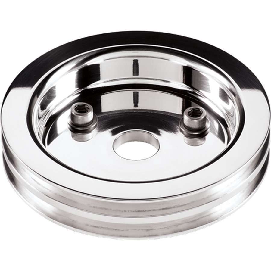 Billet Specialties Polished SBC 2 Groove Lower Pulley MPN BSP81220 For Chevy