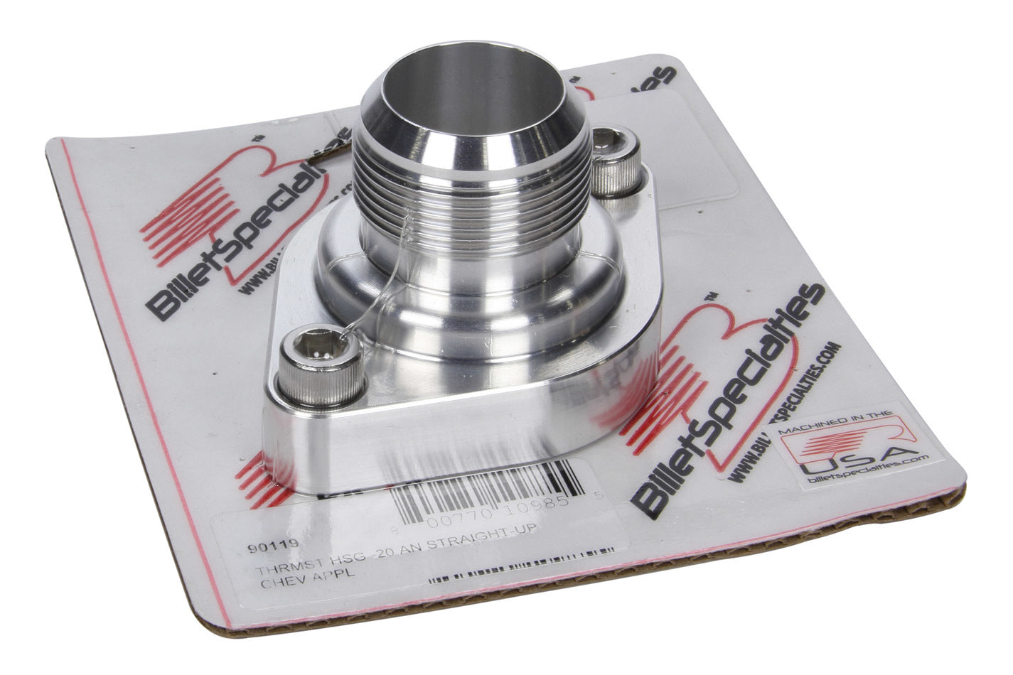 Billet Specialties Thermostat Housing -20AN Straight Up Chevy BSP90119