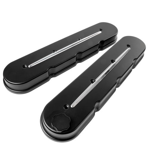 Billet Specialties LS Streamline Valve Covers Satin Black MPN BSP95424 For GM LS-Series