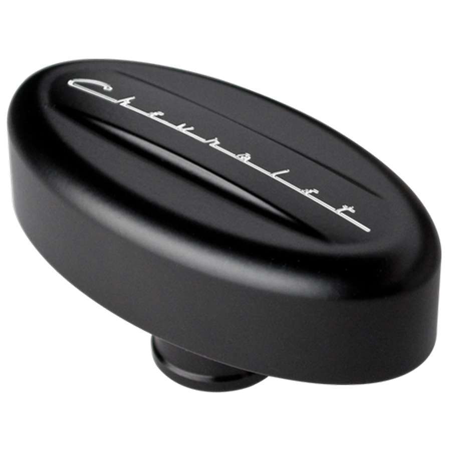 Billet Specialties Breather Valve Cover Retro Black Chevrolet MPN BSPBLK20923 For Chevrolet