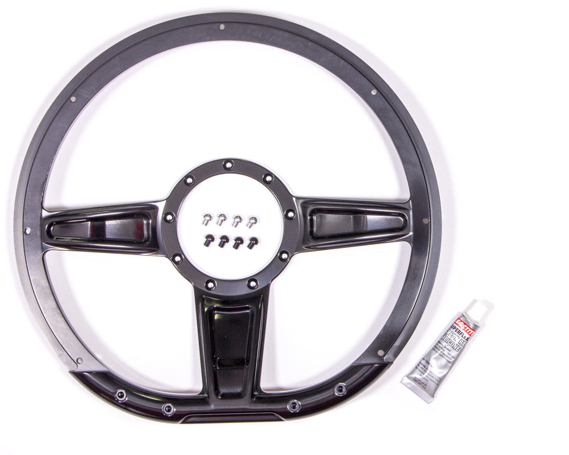 Billet Specialties Steering Wheel Camber D-Shaped 14in Black BSPBLK29402
