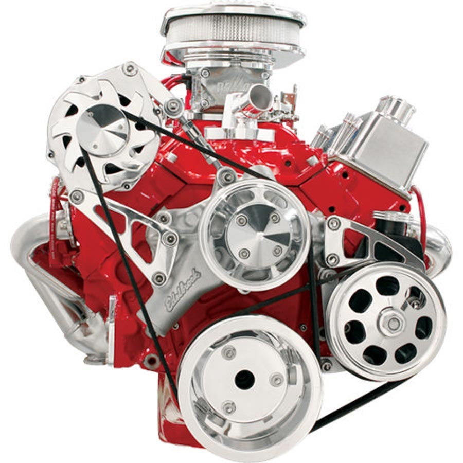Billet Specialties SBC LWP Serpentine Conversion KIt Black MPN BSPFM2111PC For Chevy