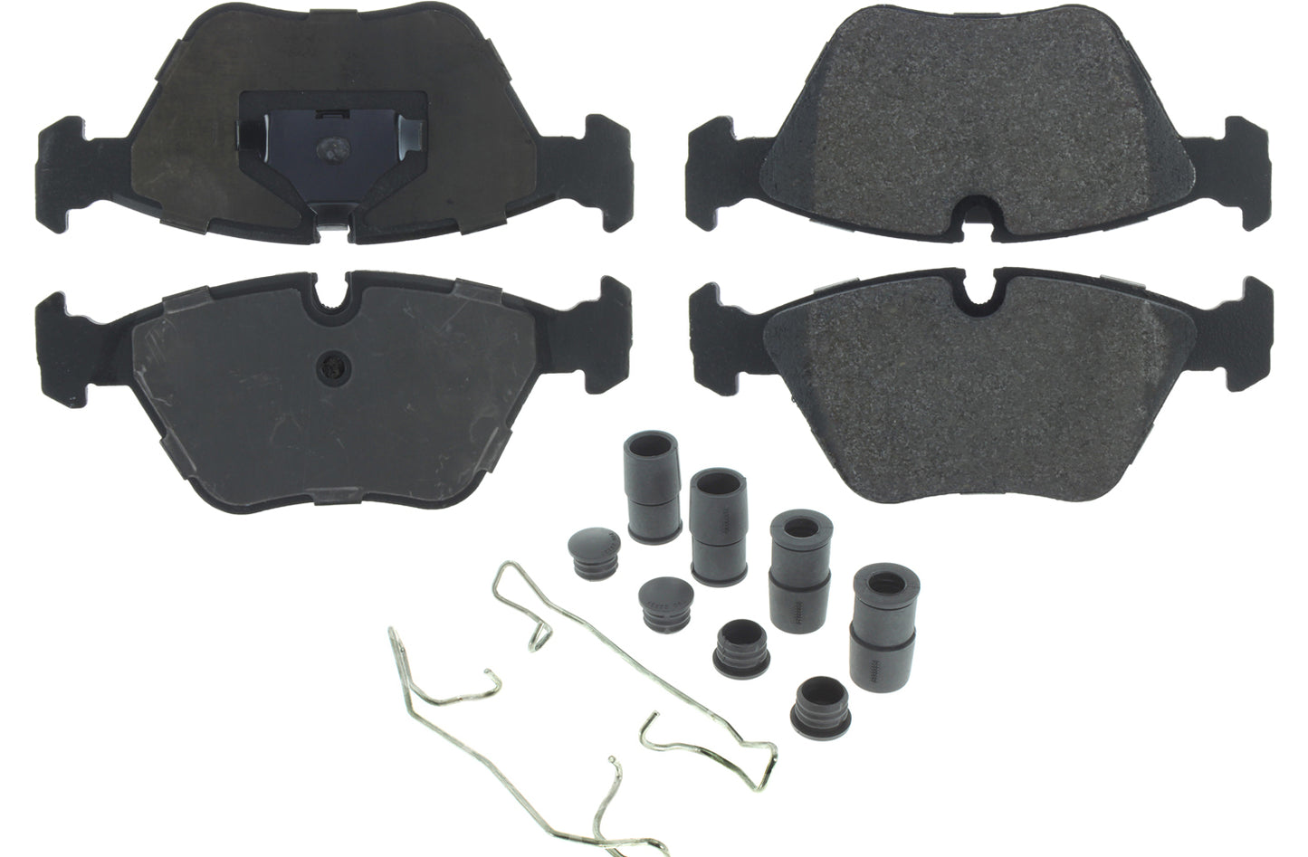 Posi-Quiet Semi-Metallic Brake Pads with Hardwar Centric Brake Parts CBP104.03941