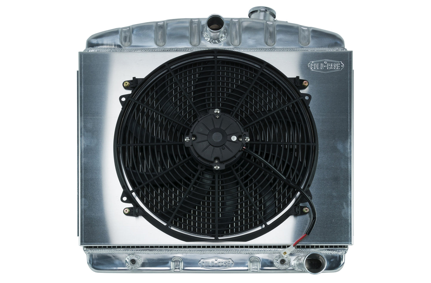 Cold Case Radiators 55-57 Tri-5 Chevy Radiat or & 16in Fan Kit MPN CCRCHT562AK For Chevy Fullsize 1955-57