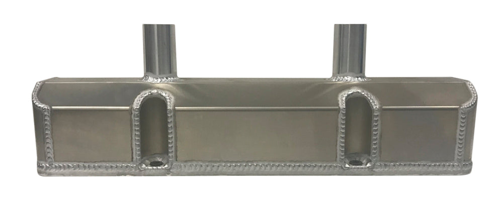 Champ Pans SBC LH Fab Alm Valve Cover w/2- Tubes MPN CHACP1147-6 For Chevy