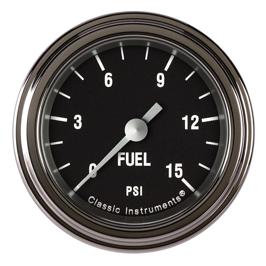 Classic Instruments Hot Rod Fuel Pressure 15 PSI 2-1/8 Full Sweep MPN CLAHR145SLF