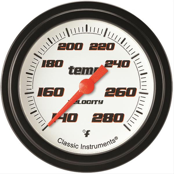 Classic Instruments Velocity White Temperatu re Gauge 2-5/8 Full Swee MPN CLAVS326WBLF-06