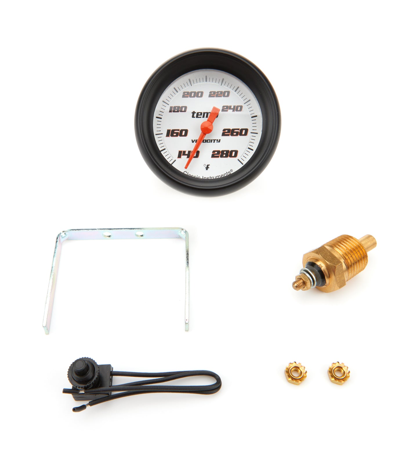 Classic Instruments Velocity White Temperatu re Gauge 2-5/8 Full Swee MPN CLAVS326WBPF-08