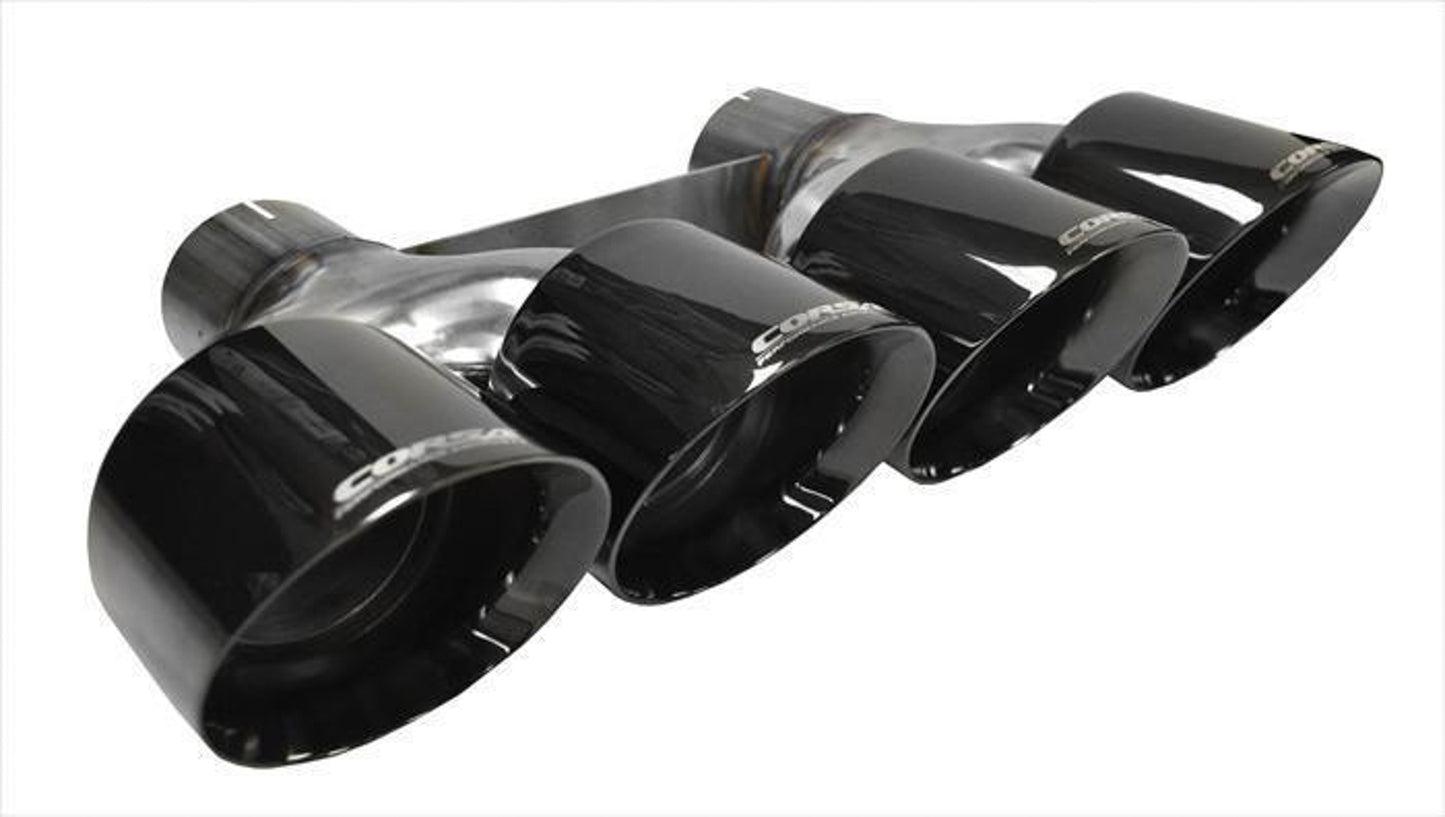 Corsa Performance Quad 4.5in Pro-Series Tip Kit MPN COR14062BLK For Chevy Corvette 2014-19