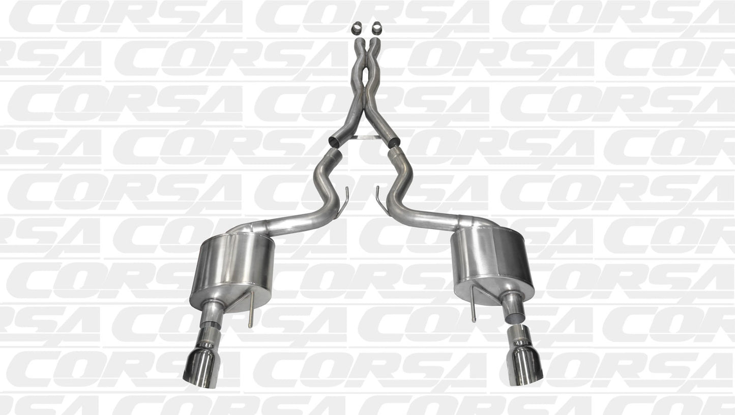 Corsa Performance 15- Mustang 5.0L Cat Back Exhaust System COR14328