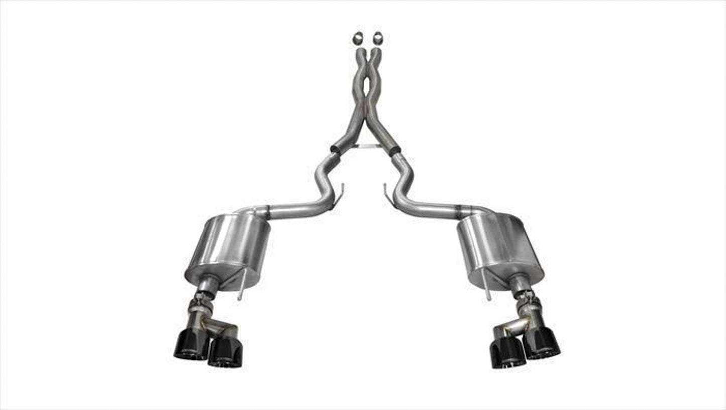 Corsa Performance Exhaust Cat-Back - 3.0in Dual Rear Exit MPN COR14337BLK For Ford Mustang 2018
