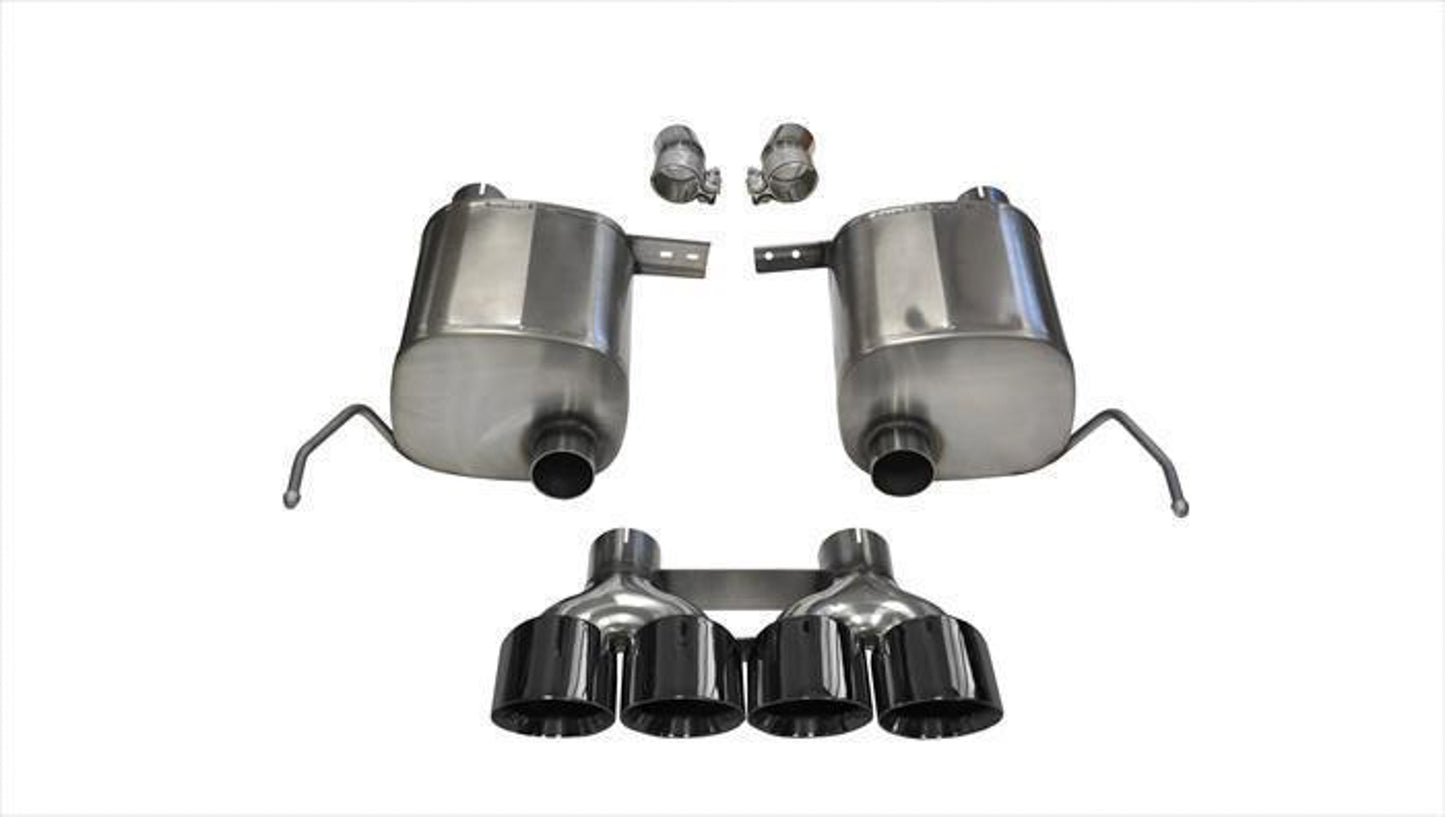 Corsa Performance Exhaust Valve-Back - 2.7 5in Valve-Back Dual Rea MPN COR14762BLK For Chevy Corvette 2014-18