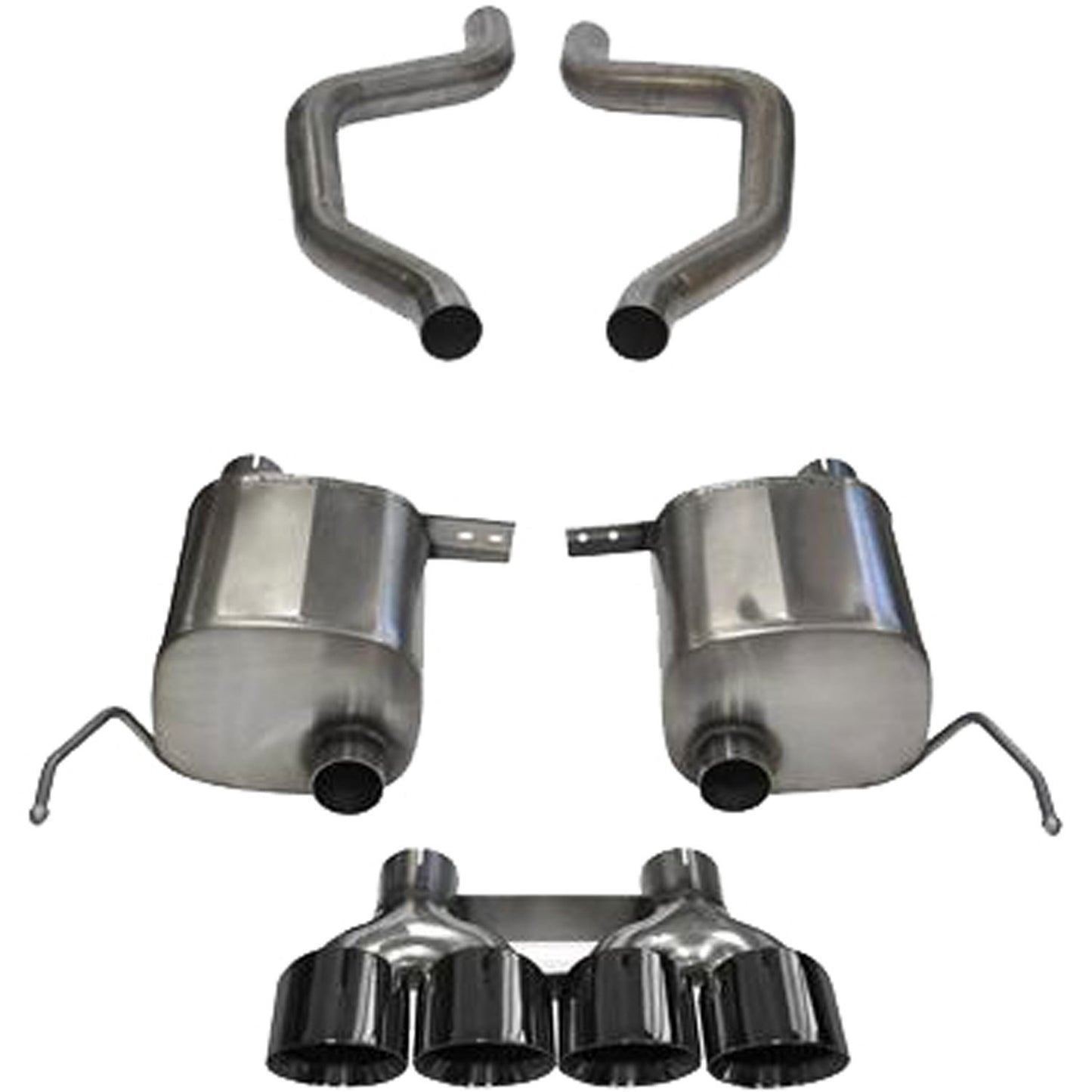 Corsa Performance 14- Corvette 6.2L Xtrem Axle Back Exhaust MPN COR14766BLK For Chevy, GM Corvette, GenV LT-Series 2014-16