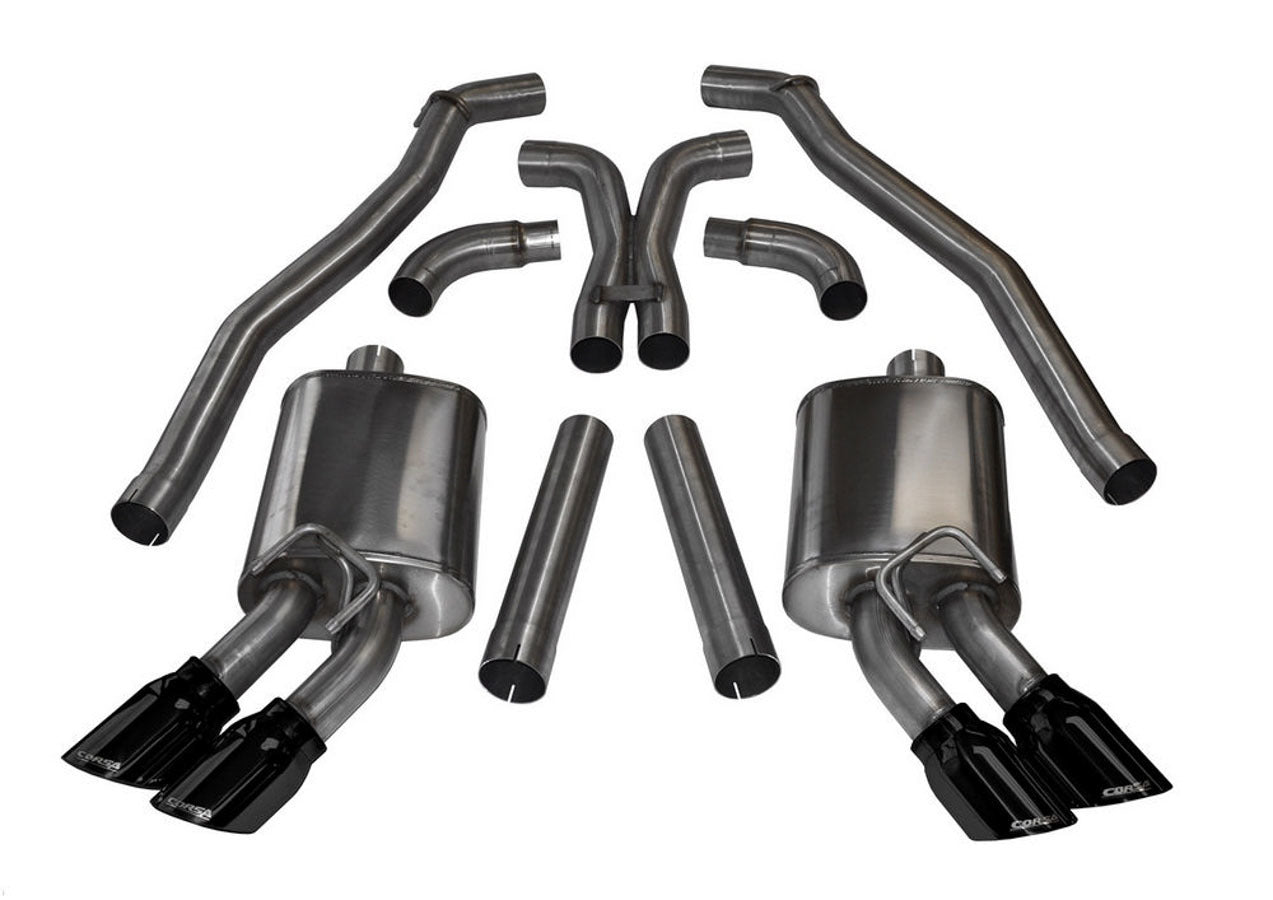 Corsa Performance Exhaust Cat-Back 12-15 Camaro 6.2L MPN COR14971BLK For Chevy Camaro 2012-15