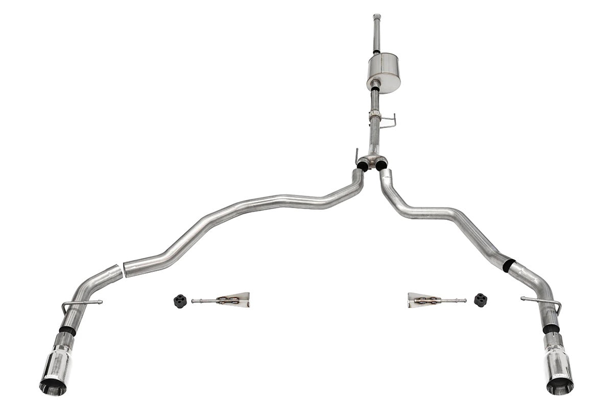 Corsa Performance 21- Ford F150 3.5L Cat Back Exhaust System MPN COR21170 For Ford Fullsize Truck V6 2021-22