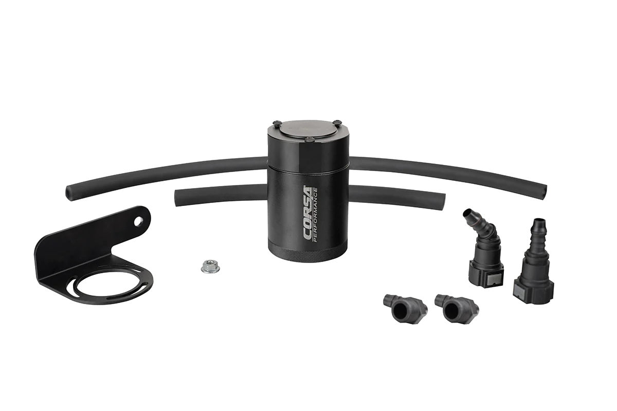 Corsa Performance 19- GM P/U 5.3/6.2L Catch Can MPN CORCC0011 For GM Fullsize SUV, Truck 2019-22