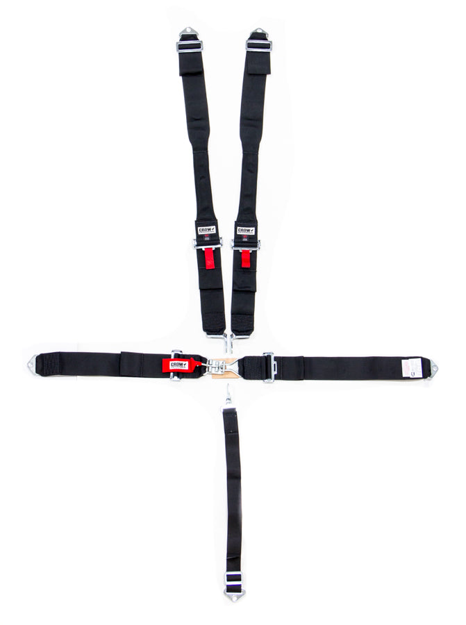 Crow Safety Gear 5-Pt Harness Small Latch Blk Hans Bolt In Pull Do MPN CRW11004-DB