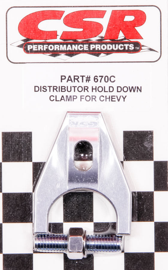 Csr Performance Chevy Distributor Hold Down Clamp - Clear MPN CSI670C For Chevy
