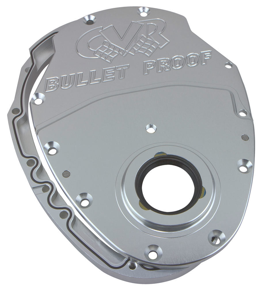 Cvr Performance SBC Billet Timing Cover 2-Piece - Clear Anodized MPN CVRTC2350CL For Chevy, GM V6
