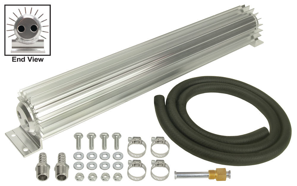 Derale 2 Pass Heat Sink Trans Cooler 18in Lg 1/4in NPT DER13265