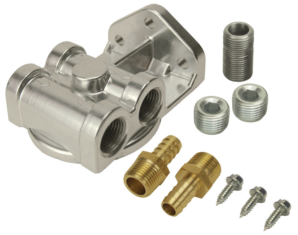 Derale Single Mount Oil Filter Mount Side Ports MPN DER15709 For Universal use
