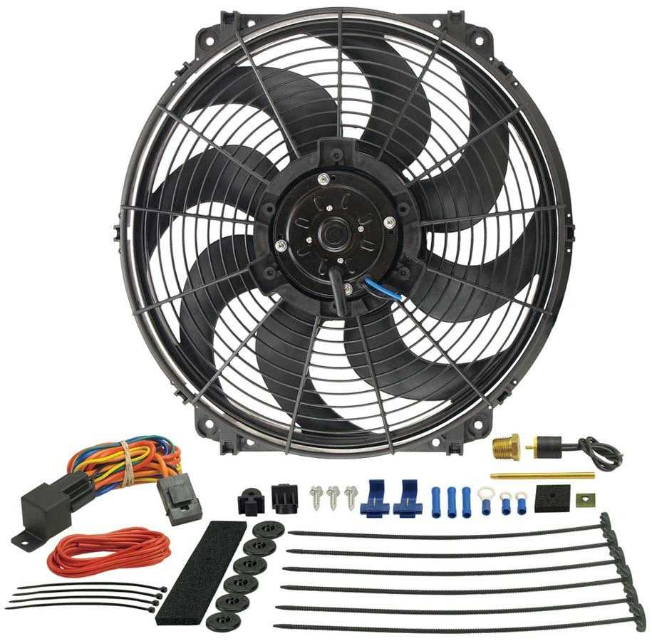 Derale 16in Tornado Fan and Thermostat Kit DER16016