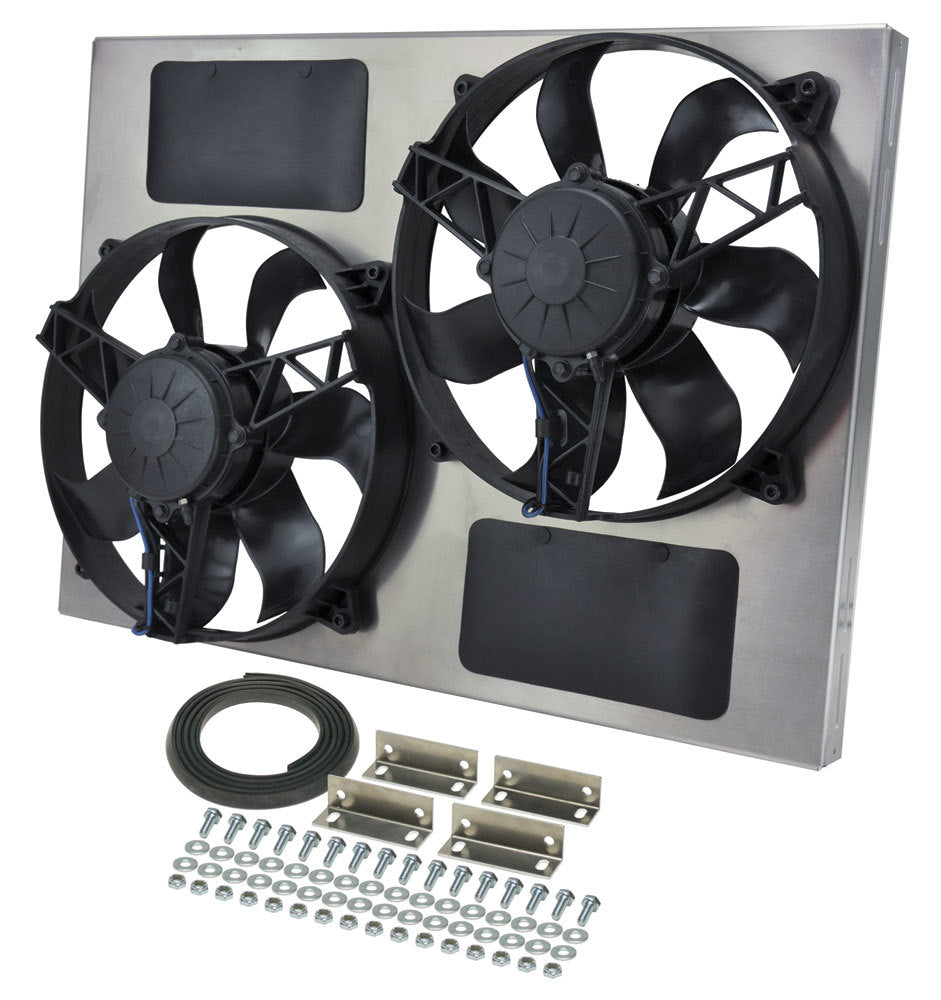 Derale Dual RAD Fan w/Alum Shroud Assembly MPN DER16833