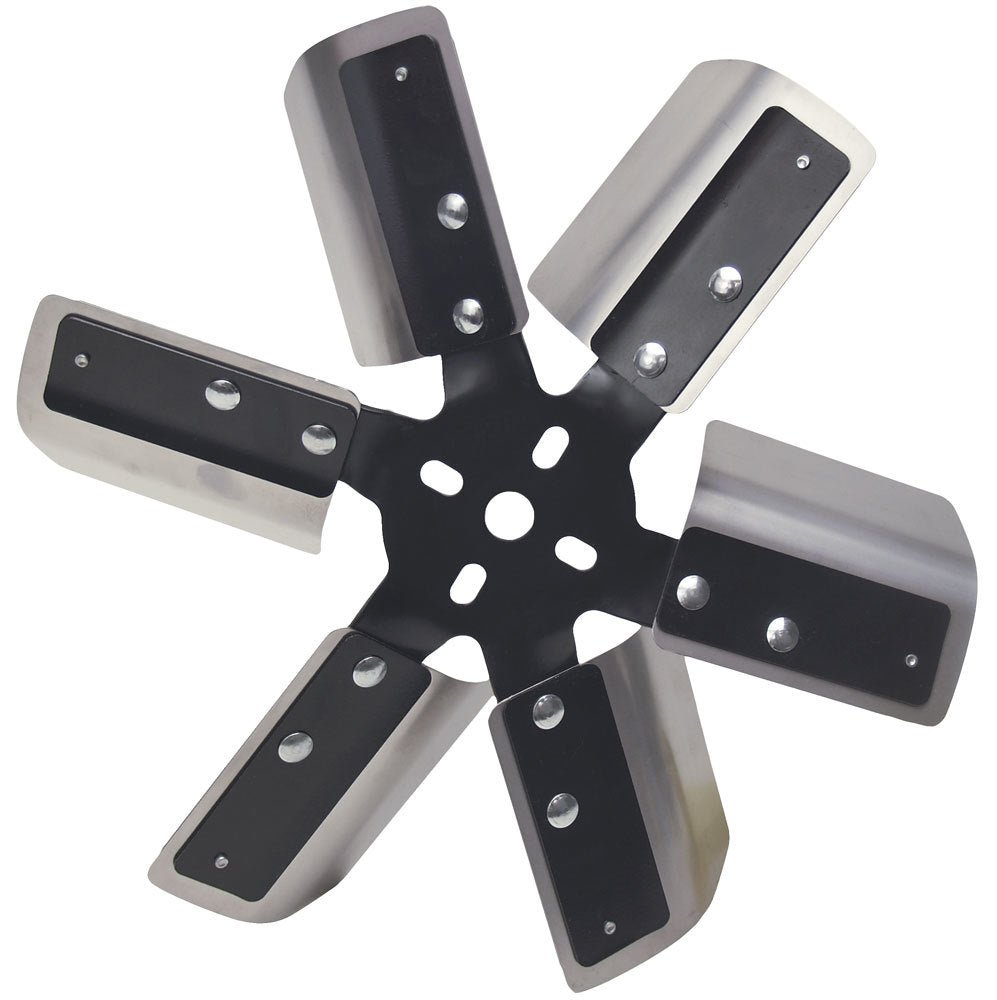 Derale 13in Stainless Steel Fleex Fan (Black Hub) MPN DER17013 For Universal use Pilot