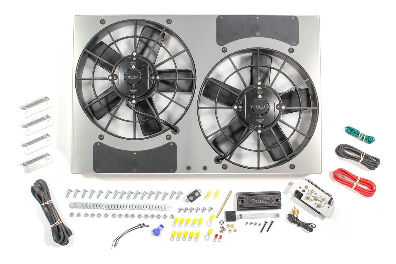 Derale PWM Dual RAD Fan/ Aluminum Shroud Assembly MPN DER66831