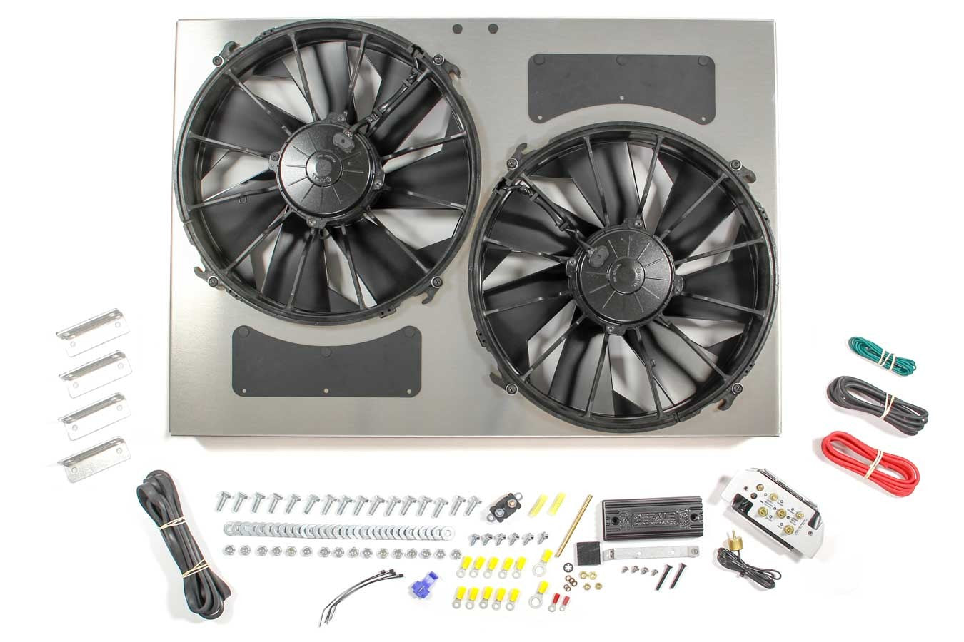 Derale PWM Dual RAD Fan/ Aluminum Shroud Assembly MPN DER66842
