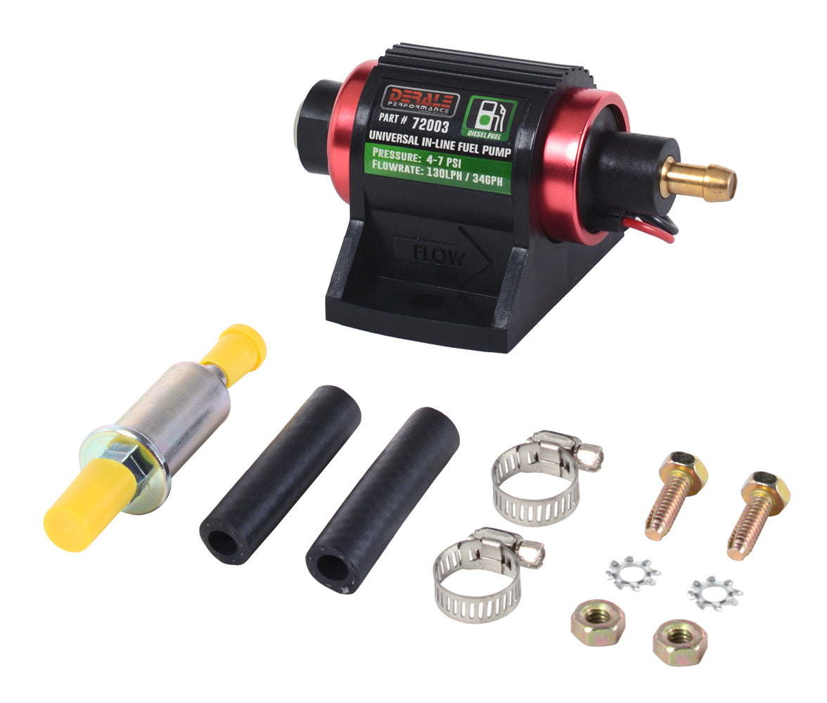 Derale In-Line Fuel Pump 130LPH Diesel MPN DER72003