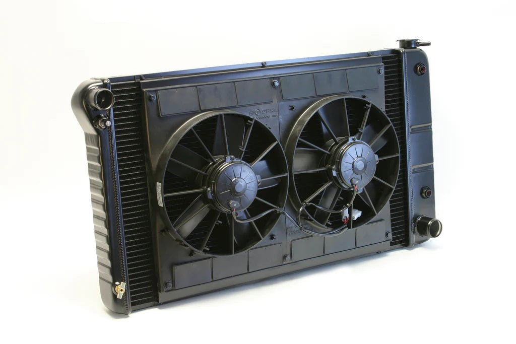 Dewitts Radiator Radiator w/Fans Chevelle 68-72 Auto Trans Black MPN DEW32-4239003A For GM A-Body 1968-72