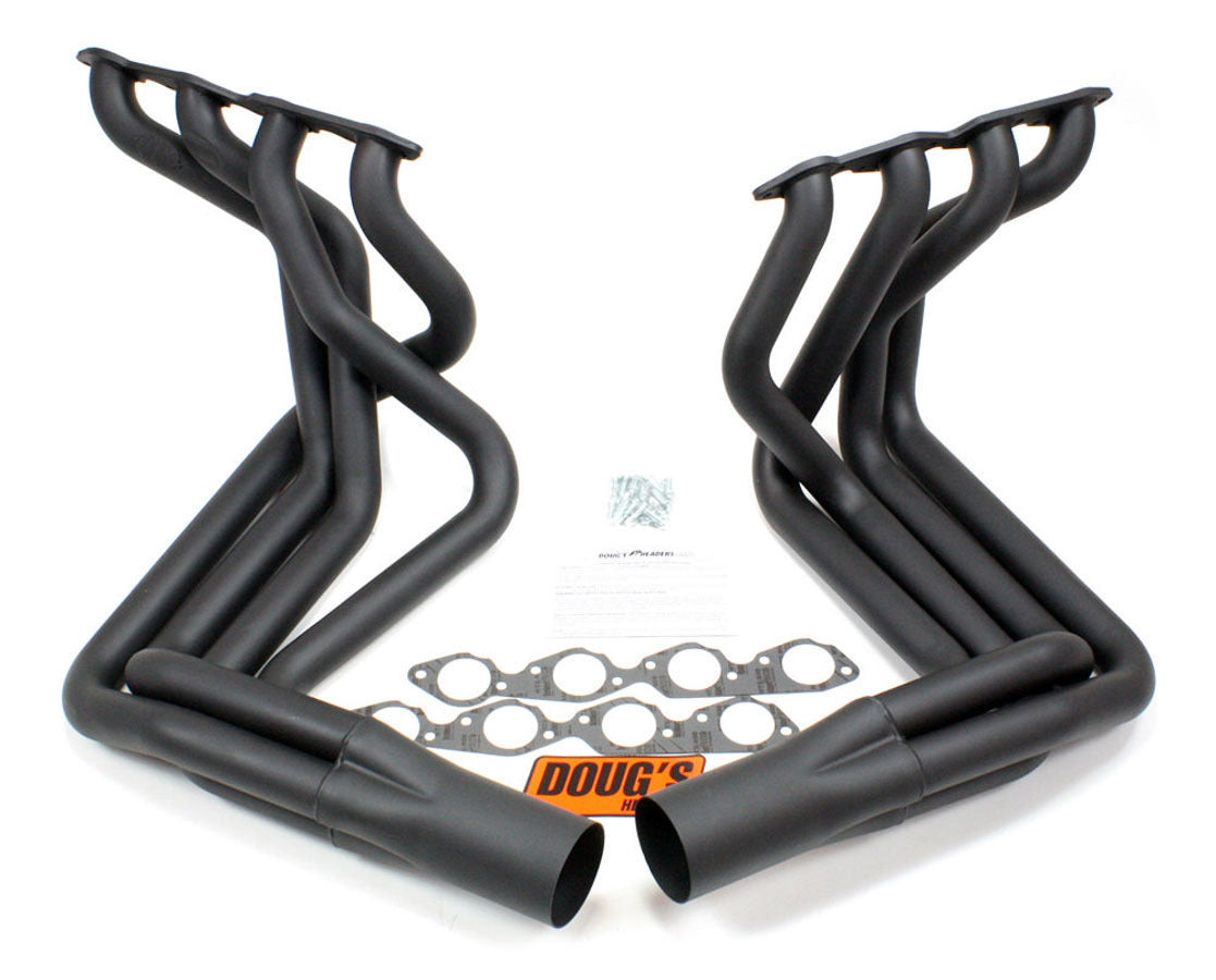 Dougs Headers BBC Side Mount Headers - Black - 63-82 Vette MPN DGHD381-B For Chevy Corvette 1963-82