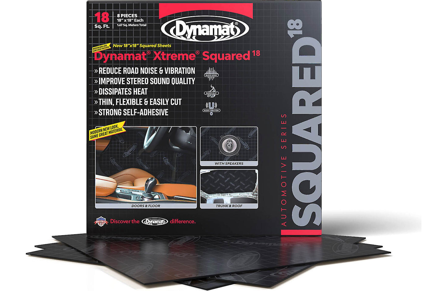 Dynamat Xtreme Mat Squared 8 - 18in Square Sheets DMT10420